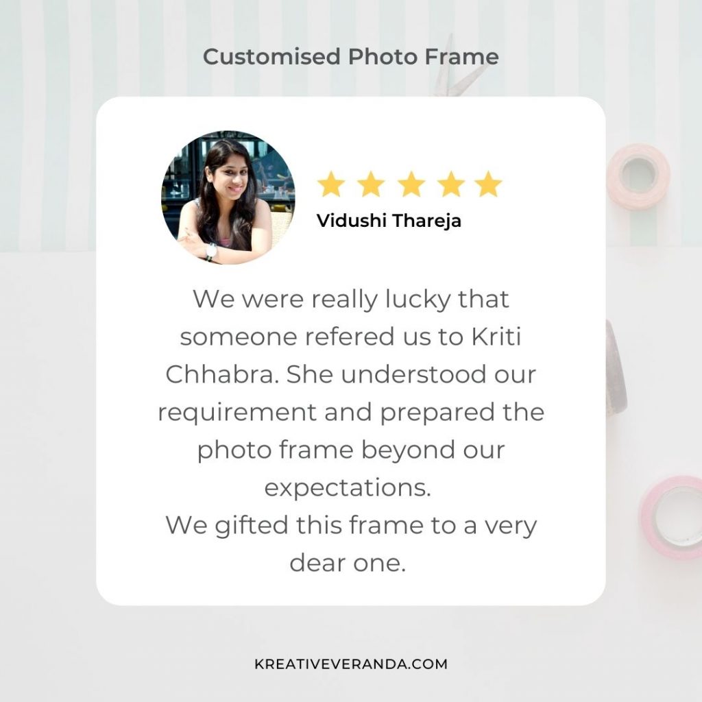 client testimonial photo frame